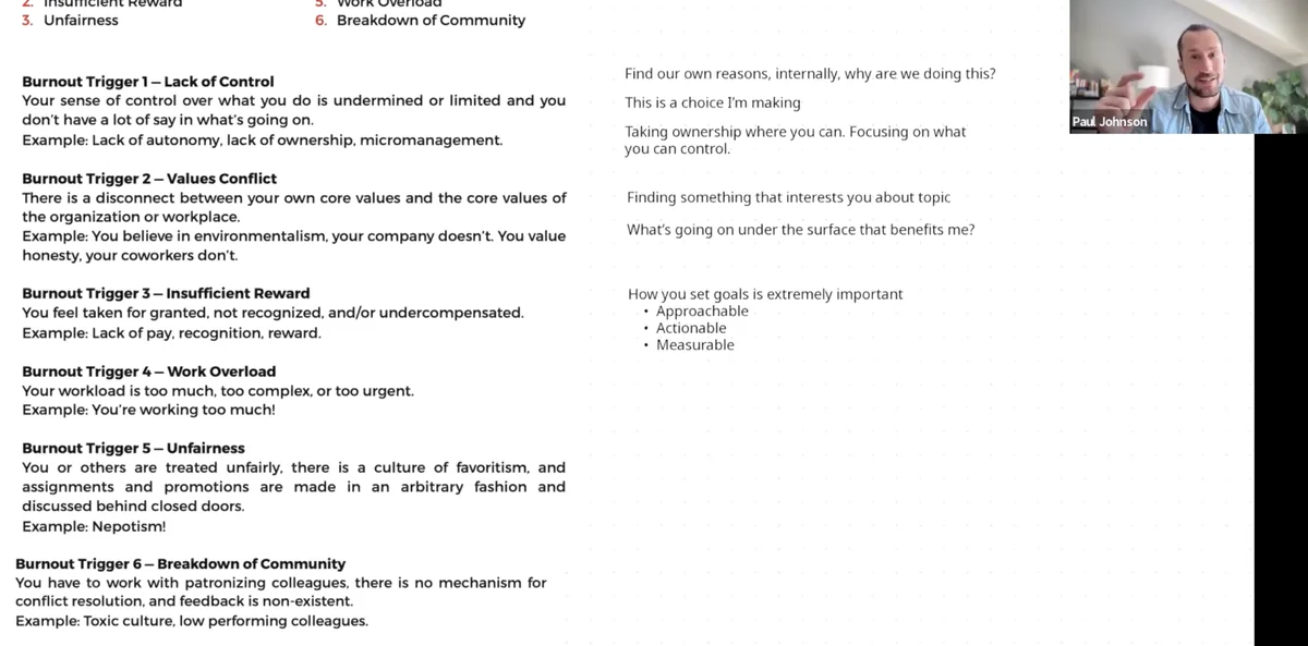 Burnout prevention strategies