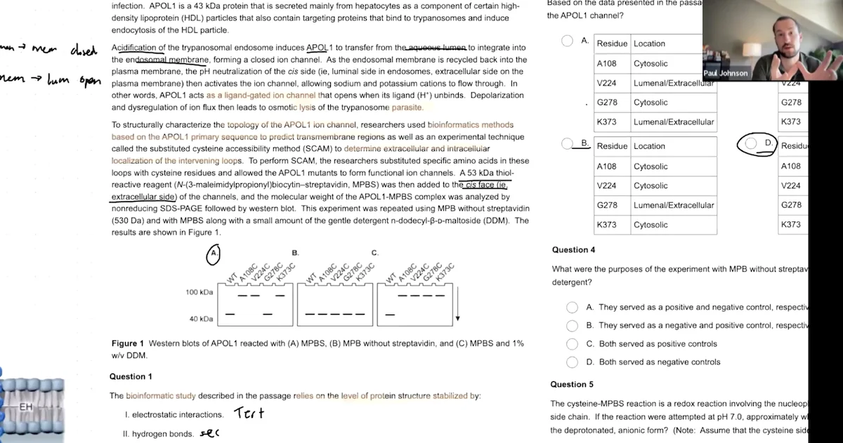 Biology passage strategy breakdown